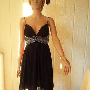 Blondie #421 Nites Sz 3 Junior Embellished Dress Navy Blue